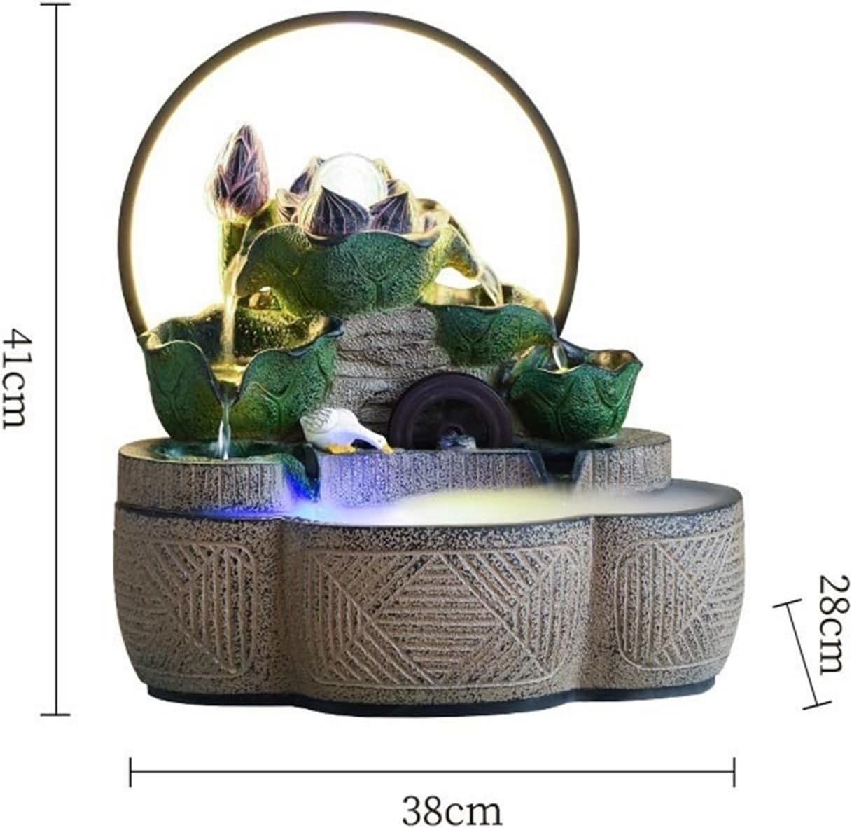 Tabletop Fountain Water Feature Desktop Fountains for Meditation Relaxation Home Office Decor Decor