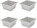 Leyso Stainless Steel Floor Sink Top Hang Basket Strainer Sink Drain Cover 10' x 10' x 4-3/4' for Kitchen, Restaurant, Bar, Buffet (4-3/4'H SS x 4)