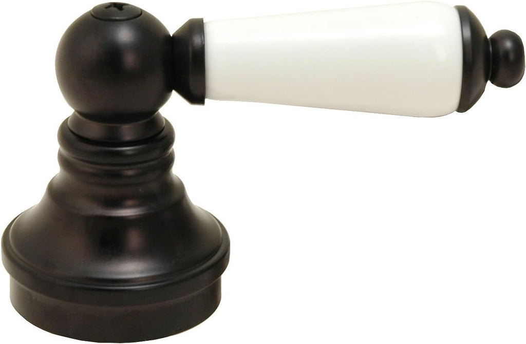 Trim Kit for 2-handle Shower Valve Porcelain Lever Handle, Fit Price Pfister Compression Stem Showers - By PlumbUSA Oil Rubbed Bronze Finish