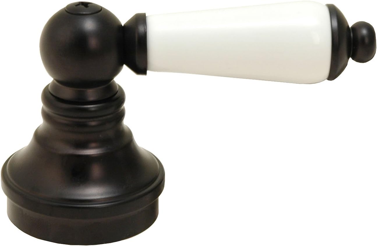 Trim Kit for 2-handle Shower Valve Porcelain Lever Handle, Fit Price Pfister Compression Stem Showers - By PlumbUSA Oil Rubbed Bronze Finish