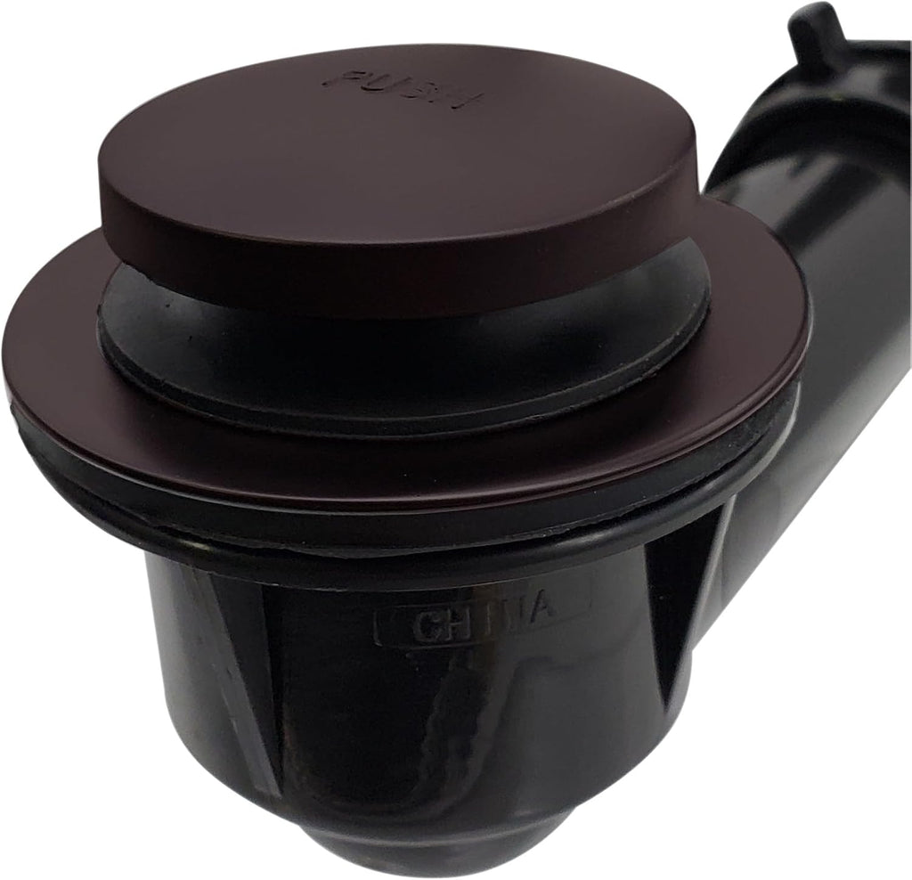 Westbrass Y593144-4-12 14' Black Tubular Bath Waste & Overflow Assembly with Tip-Toe Drain Plug and Two-Hole Faceplate, Oil Rubbed Bronze (4-Pack)