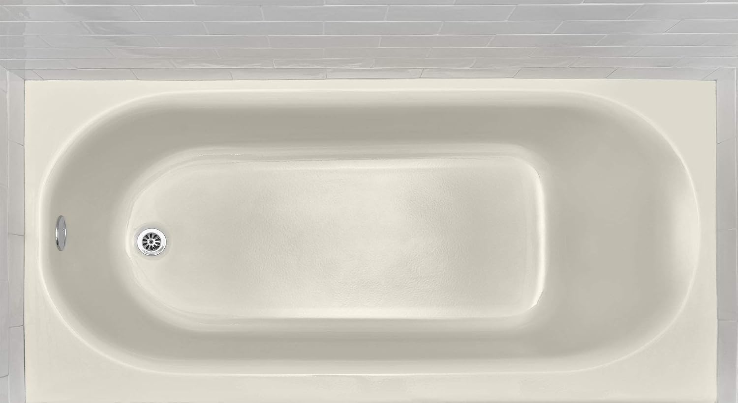 American Standard 2390202.222 Princeton 60 in. x 30 in. Americast Apron-Front Bathtub with Left Hand Drain, Linen