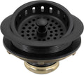 Westbrass R214-62 3-1/2' Large Post Style Kitchen Sink Basket Strainer, Matte Black (50-Pack)
