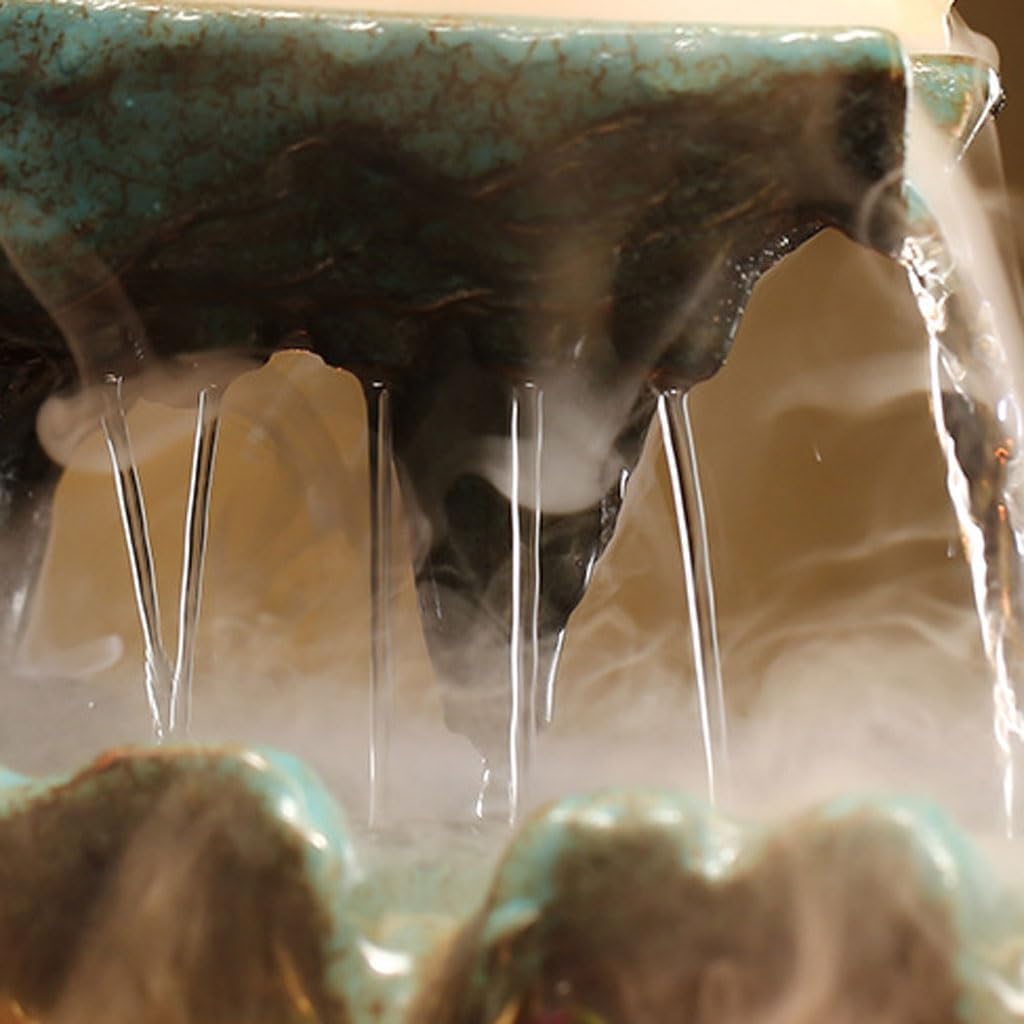 GUERNSEY Tabletop Fountain Flowing Water Fish Tank Fountain Ornaments Office Desktop Hill Flowing Water Study Desktop Decorations Indoor Fountain