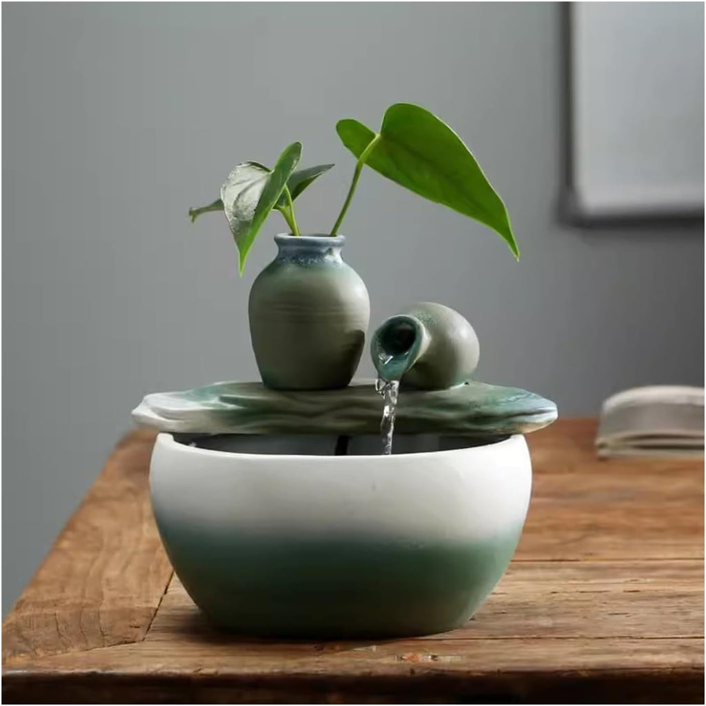 Desktop Fountain Small Water Dispenser, Fountain Decoration, Living Room Circulation, Office Desktop Humidifier Decoration Tabletop Fountain