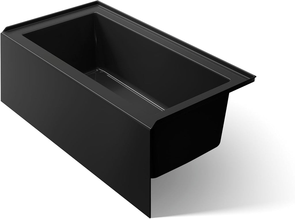 Kohler 1957-RA-7 Underscore® 60' x 32' alcove bath right drain, Black Black