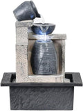 GLigeT Tabletop Fountain Tea Table Flowing Water Ornaments Circulating Water Landscape Desktop Wealth Attraction Office Light Luxury Opening Gift Giving Water Fountain Decor