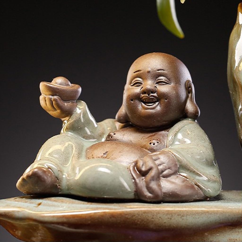 GUERNSEY Tabletop Fountain Chinese Rockery Ceramic Water Ornaments Living Room Creative Office Desktop Circulating Water Fountain Ornaments Indoor Waterfall Feature Indoor Fountain