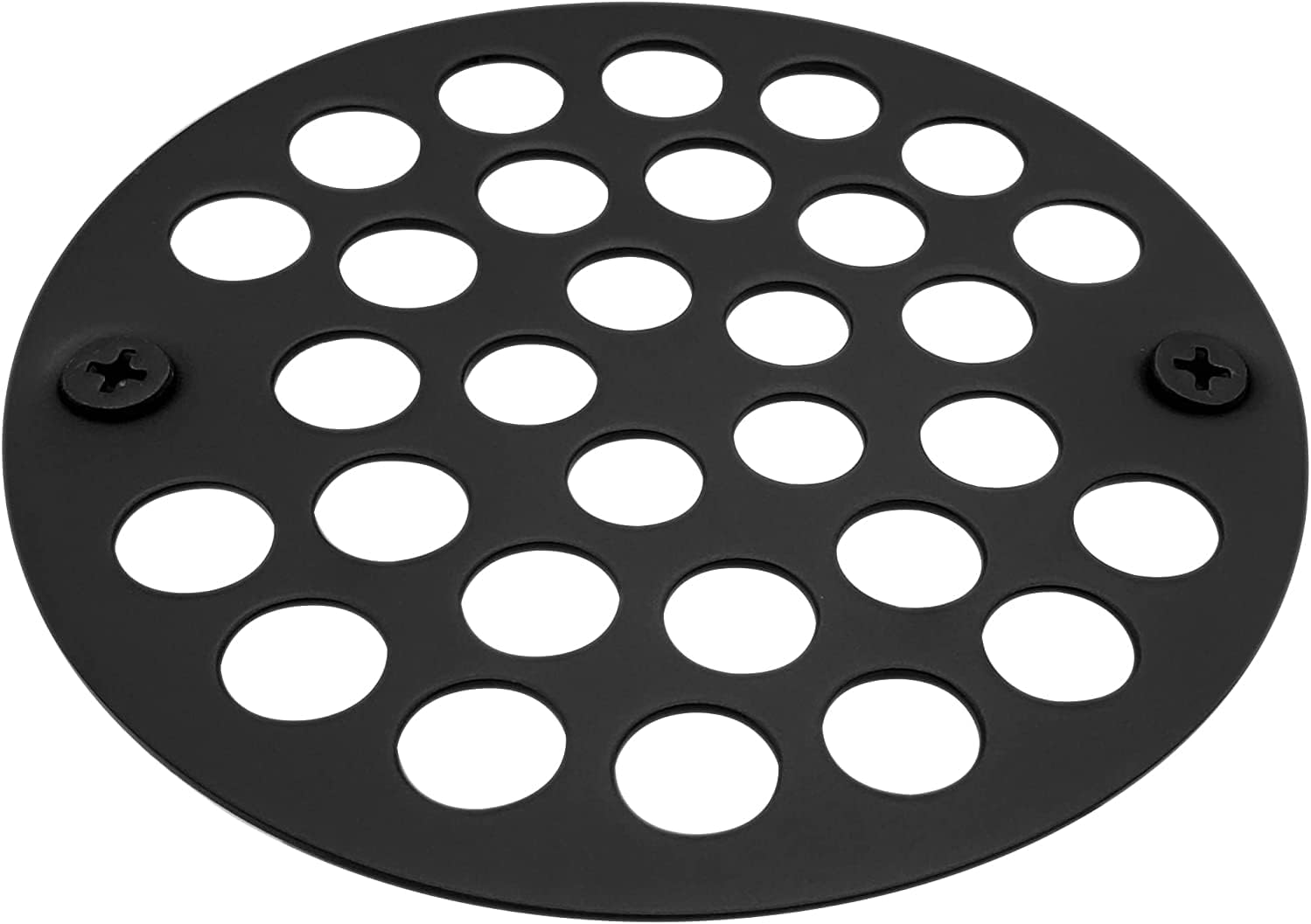 Westbrass D3193-25-62 4-1/4' OD Brass Shower Strainer Grid Drain Cover, 25-Pack, Matte Black
