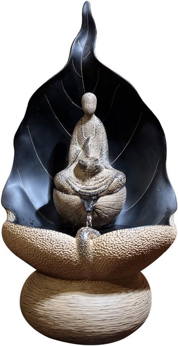 GLigeT Tabletop Fountain Zen Space Decoration Home Living Room Tea Room Desktop Fountain Circulating Water Feature Fortune Gift Water Fountain Decor