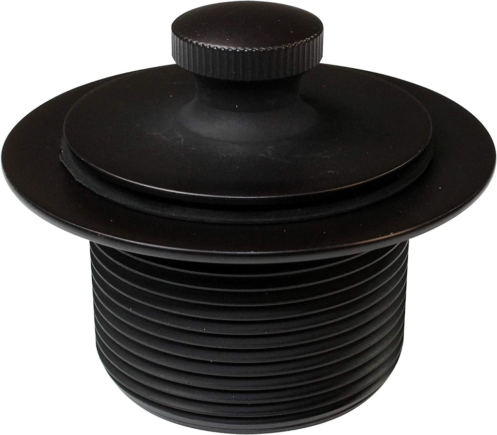 Westbrass 597144-12-12 14' Black Poly Tubular Bath Waste & Overflow Assembly with 2-Hole Faceplate and Pull to Open Drain Plug, 12-Pack, Oil Rubbed Bronze, 12 Count