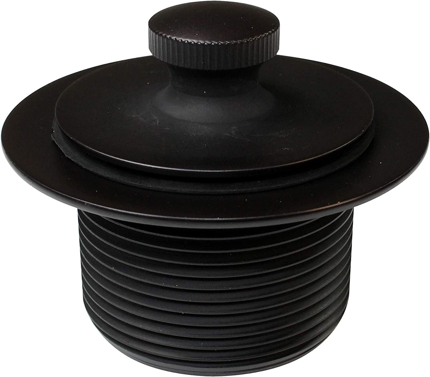 Westbrass 597144-12-12 14' Black Poly Tubular Bath Waste & Overflow Assembly with 2-Hole Faceplate and Pull to Open Drain Plug, 12-Pack, Oil Rubbed Bronze, 12 Count