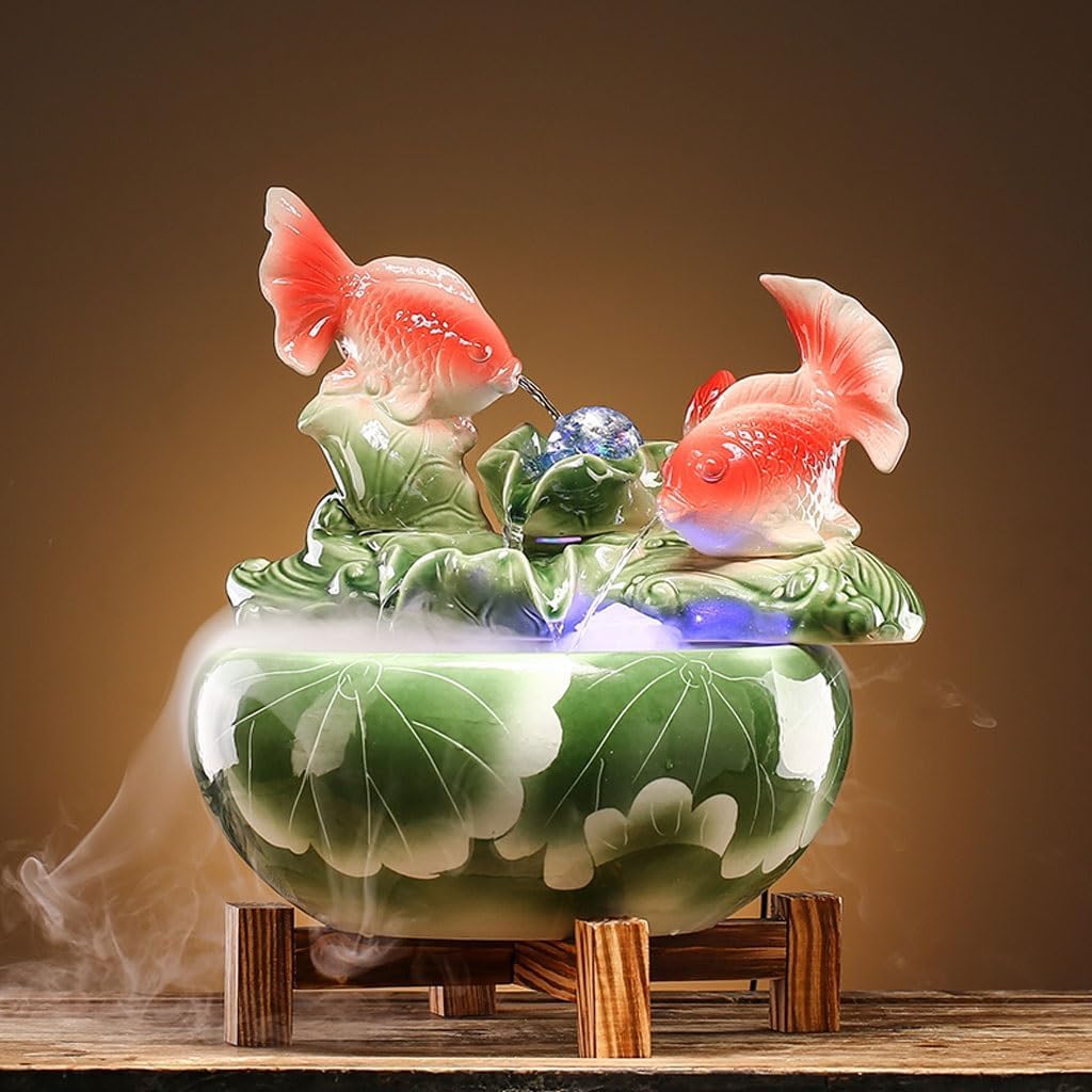 GUERNSEY Tabletop Fountain Tabletop Fountains Creative Water Flowing Office Desktop Fountain Home Desktop Decoration Ornaments Indoor Water Circulation Ornaments Indoor Fountain