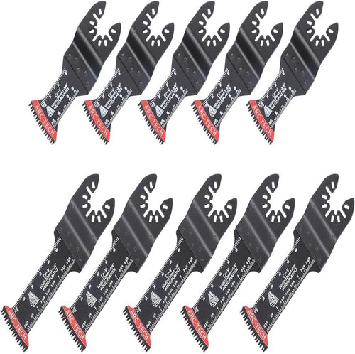 10 Pack Japanese Tooth Saw Blades Extra-Long Oscillating Multitool Blades Kit for Genuine for OEM Replacement