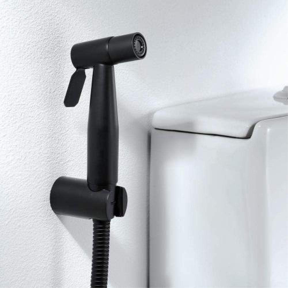 Chrome Bidet Sprayer Kit - Toilet Spray Gun + Suction Hose Complete Set of Booster Spray Guns Body Wash Cleaner