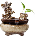 HIHELO Desktop Fountain Tabletop Fountain Living Room Small Flowing Water Ornament Home Indoor Fountain Office Desktop Decoration Water Fountain Outdoor (Color : A)