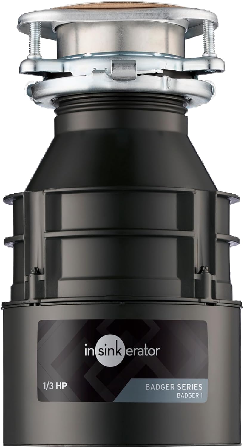 InSinkErator Badger 1 Garbage Disposal, Badger Series 1/3 HP Continuous Feed Food Waste Disposer