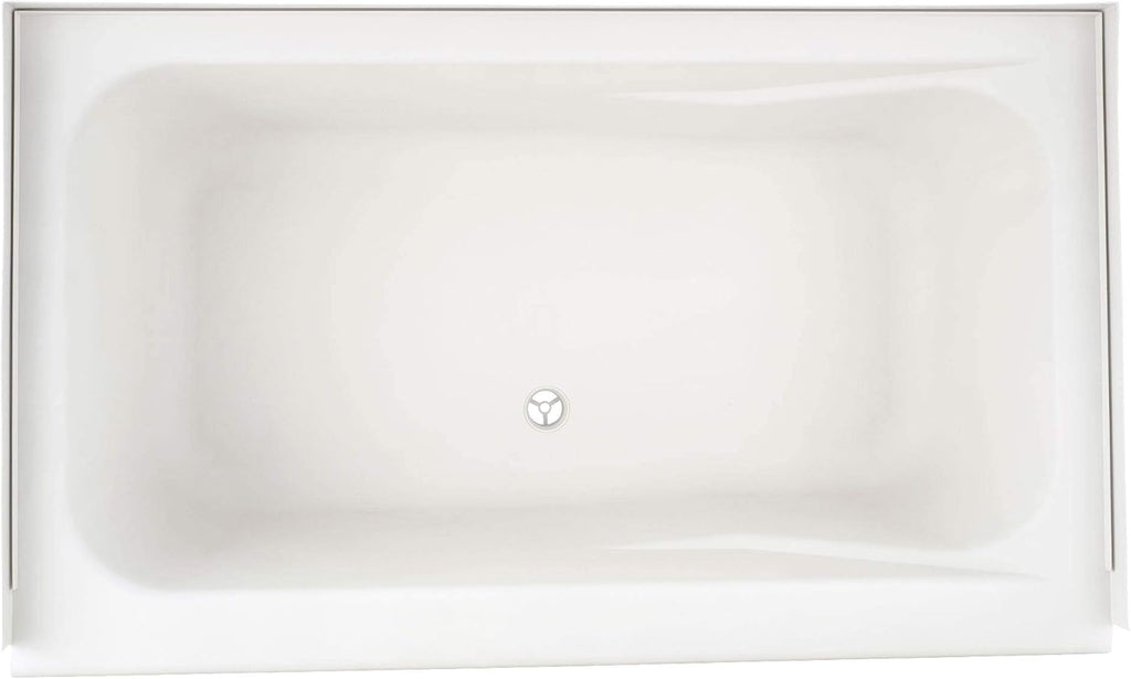 RecPro Bathtub | Durable Replacement 40' x 24' | Camper Trailer RV Tub | Alpha | Tub | Parchment or White (White - with Drain Stopper)