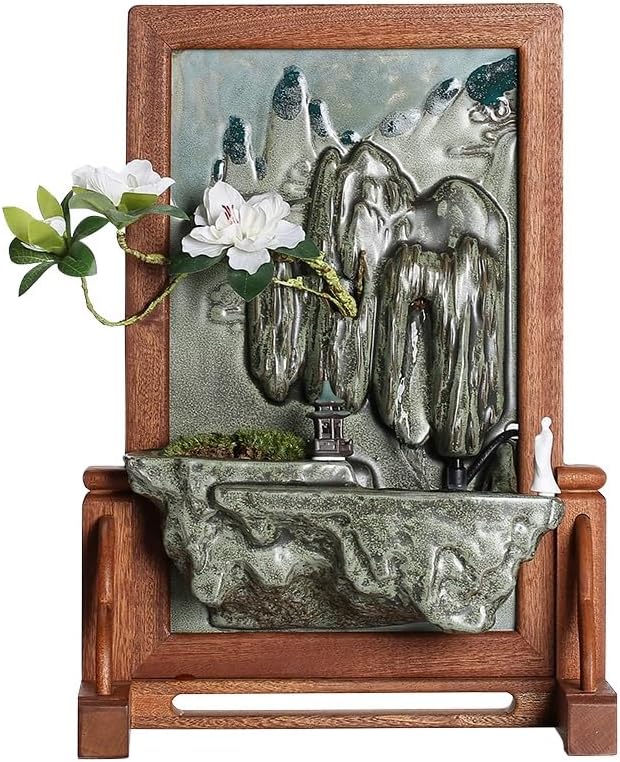 GUERNSEY Tabletop Fountain Tabletop Fountain Rockery Water Fountain Small Ornaments Indoor Desktop Landscape Decoration Indoor Fountain
