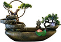 HIHELO Tabletop Fountain Desktop Landscape Ornament Office Small Rockery Water Fountain with Aperture Home Decoration Water Fountain Indoor Fountain