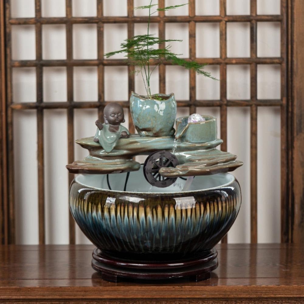Tabletop Tabletop Fountain Ceramic Fish Tank Relaxing Ambiance for Home and Office Decor Decor