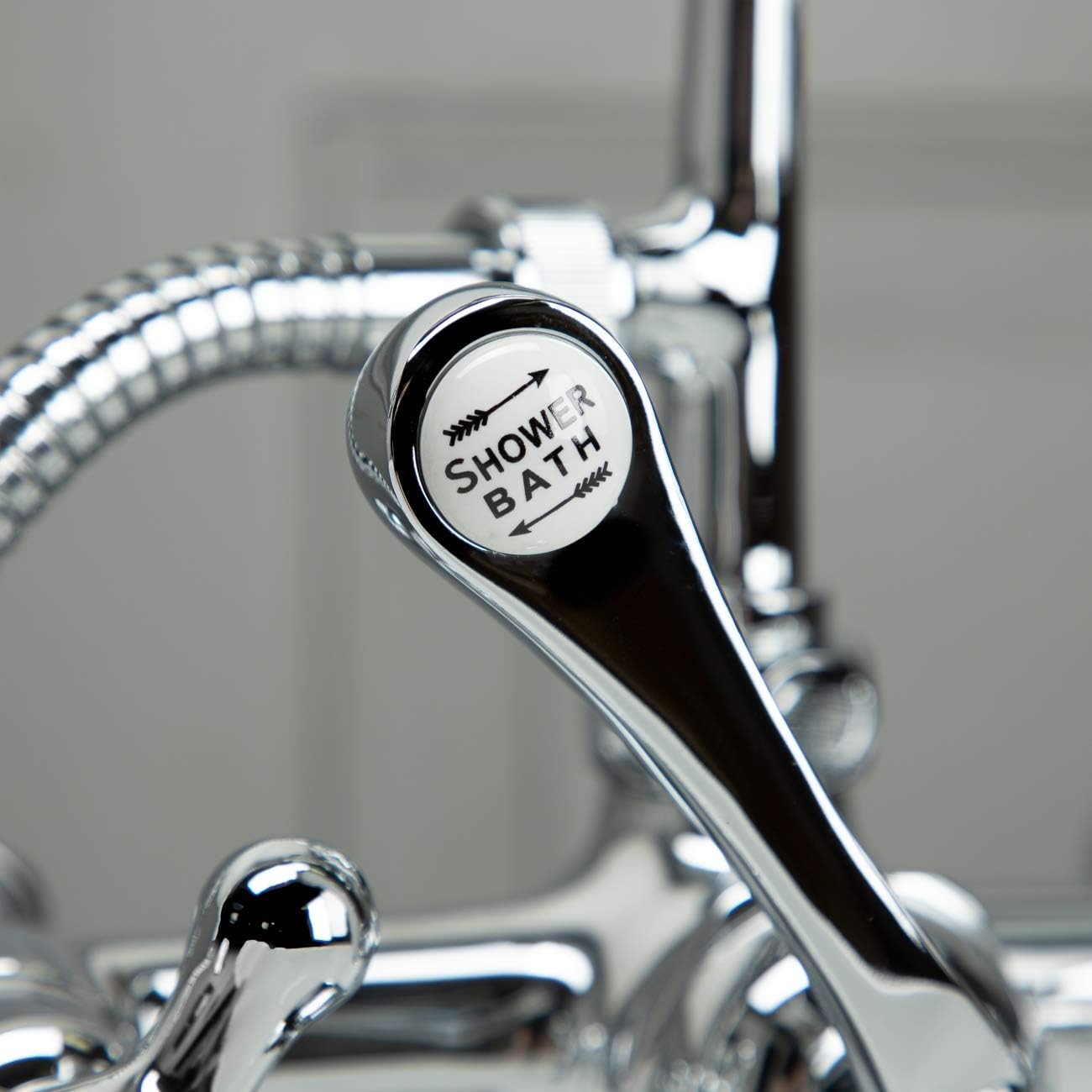 Vintage Tub & Bath Clawfoot Tub Rim Mount Faucet Set with Lift and Turn Drain