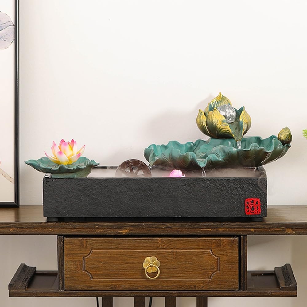 GRFIT Indoor Fountain Tabletop Relaxation Fountain for Decorating Living Room and Office. Table Fountain