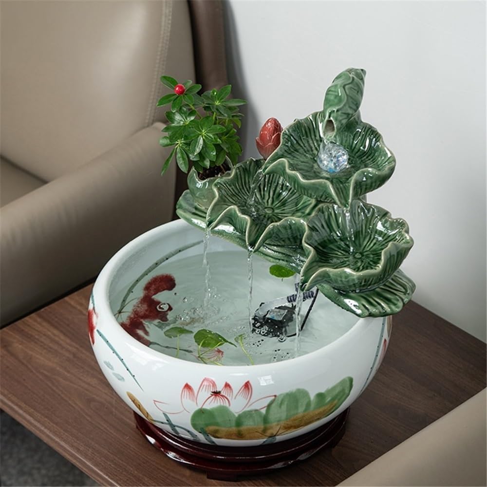 Tabletop Tabletop Fountain Indoor Water Feature Meditation Decor Sound Relaxation Ornament Decor(Medium)