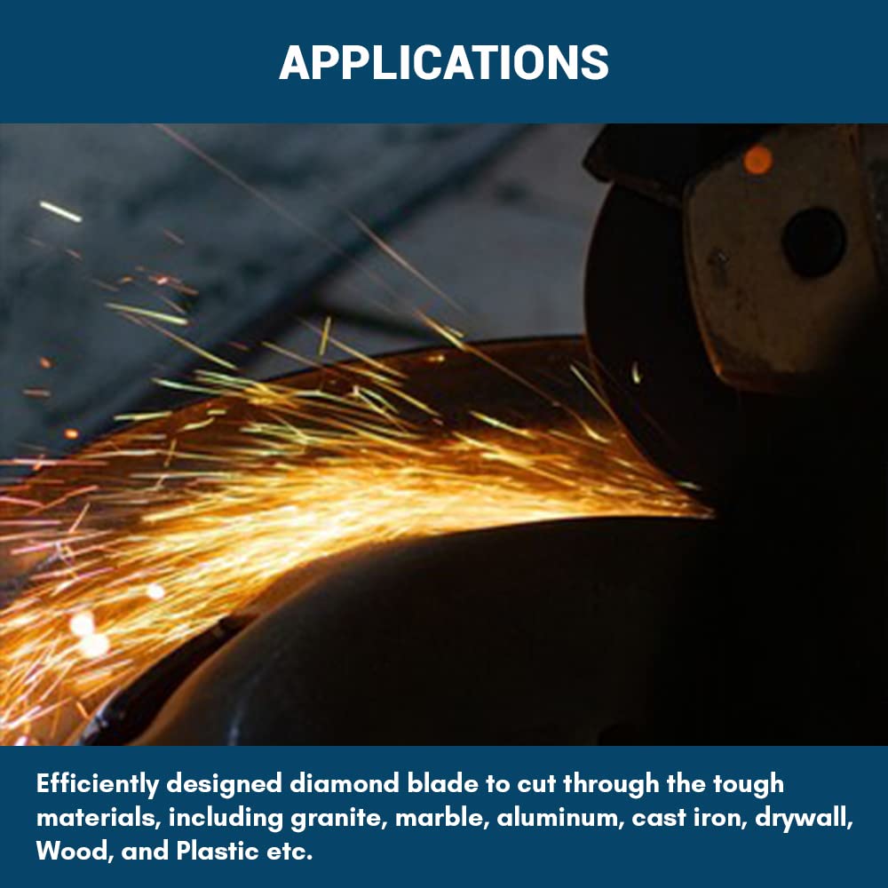 Benchmark Abrasives 14' Vacuum Brazed Demolition Blade for Angle Grinder 1' Arbor Circular Saw Blades Concrete Grinding Wheel for Cutting Wood, Metals, Brick Ceramic Tile Aluminum, Fiberglass