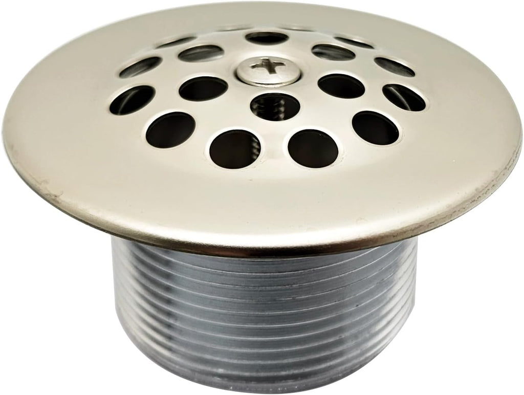 Westbrass A323-05 14' Bath Waste & Overflow Assembly with Trip Lever and Beehive Strainer Grid Drain, Polished Nickel