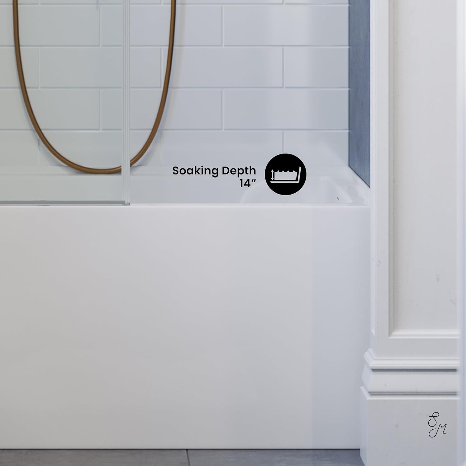 Voltaire 48' x 32' Right-Hand Drain Alcove Bathtub with Apron