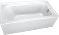 PROFLO PFS6042RSK Hillsboro 60' x 42' Three Wall Alcove Acrylic Soaking Tub with Right Drain and Overflow - White