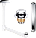 Slotted Overflow Bath Drain with Toe-Tap Stopper, with Metal Overflow Cover, Compatible with Kohler Elevance/Archer/Underscore/Rêve/Parity Baths and Whirlpools, Polished Chrome, Easy Installation