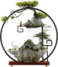 GUERNSEY Tabletop Fountain Chinese Style Circulating Water Fountain Living Room Office Desktop Home Decoration Study Desktop Fountain Indoor Fountain
