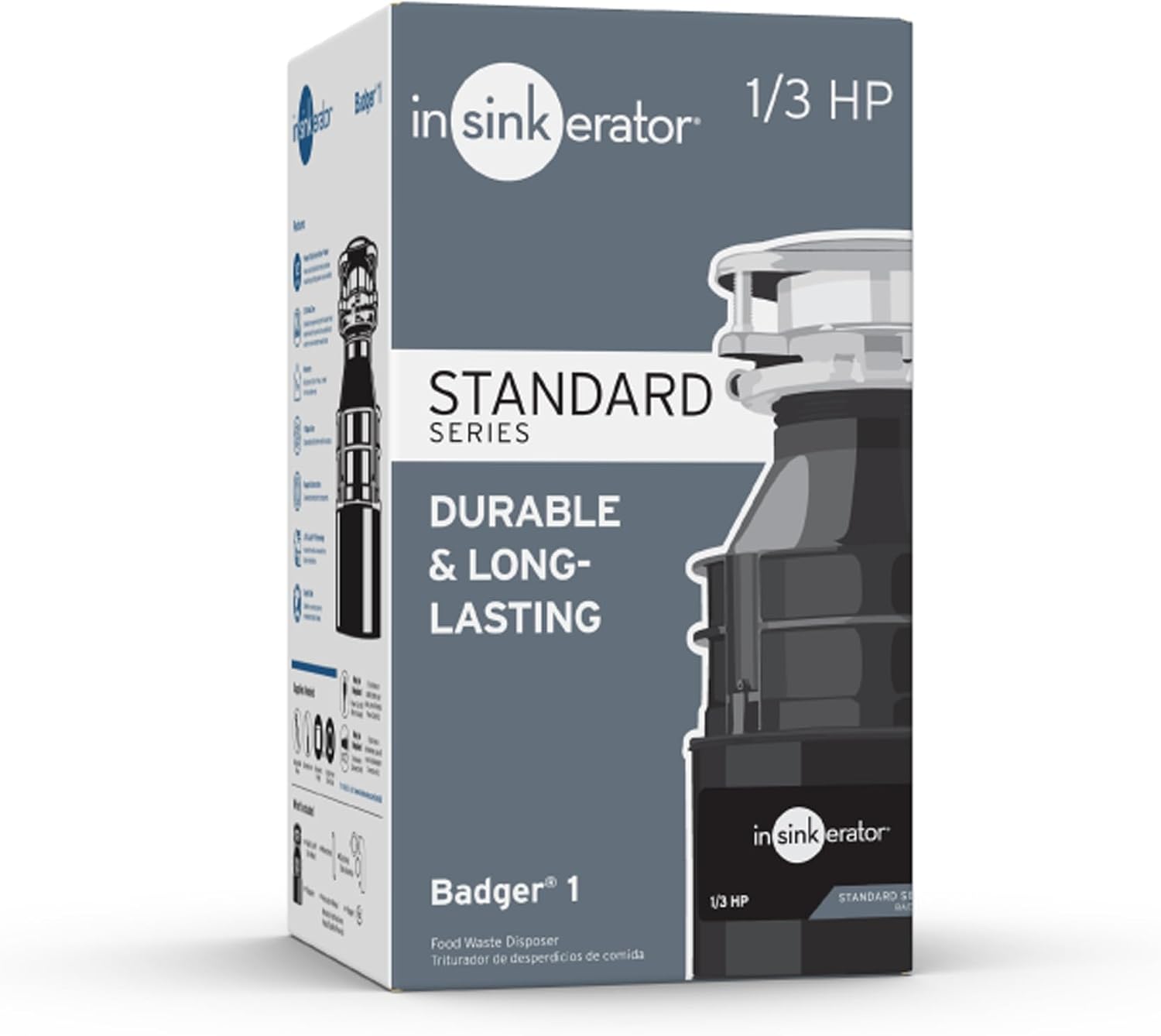 InSinkErator Badger 1 Garbage Disposal, Badger Series 1/3 HP Continuous Feed Food Waste Disposer