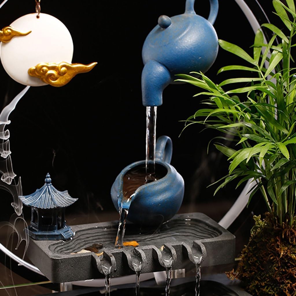 GUERNSEY Tabletop Fountain Tabletop Fountains Circulating Water Desktop Fountain Ornaments Living Room Creative Desktop Ornaments Office Desktop Fish Tank Indoor Fountain