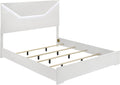Coaster Home Furnishings Ives Contemporary Wood Queen Size LED Panel Bed Frame 57-inch Headboard White High Gloss 224941Q