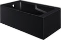 Swiss Madison Claire 60 x 32 Left Drain Soaking Alcove Corner Apron Bathtub in Matte Black