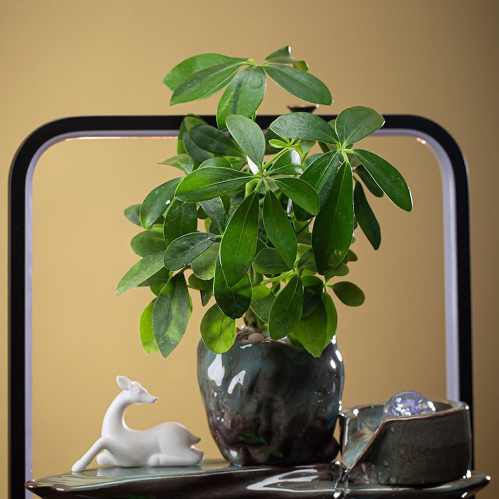 GUERNSEY Tabletop Fountain Chinese Desktop Water Fountain Creative Simple Circulating Water Ornaments Living Room Office Desktop Fish Tank Indoor Waterfall Feature Indoor Fountain