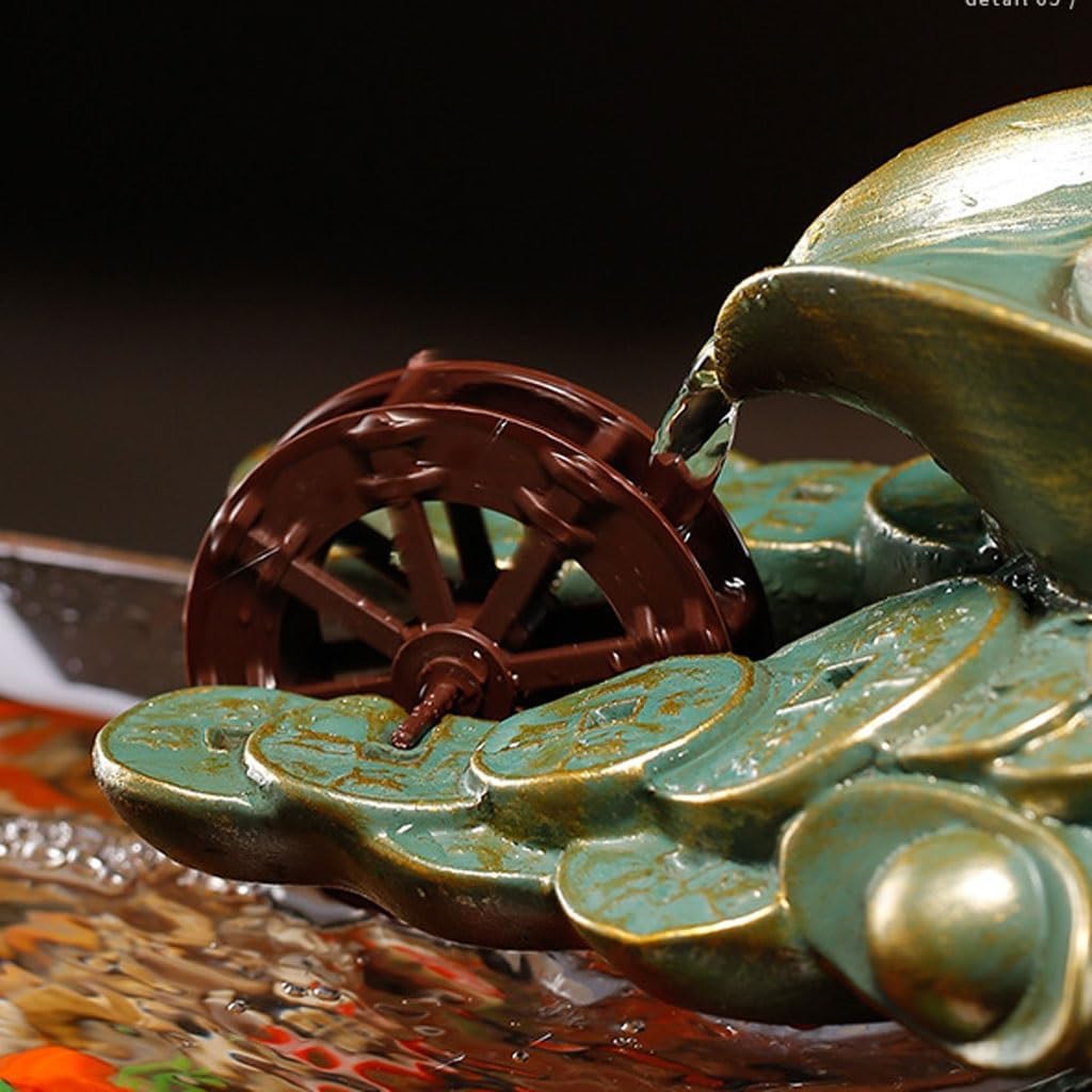 GUERNSEY Tabletop Fountain Chinese Style Water Fountain Fish Tank Ornaments Living Room Desk Decoration Circulating Water Study Desktop Fountain Indoor Fountain