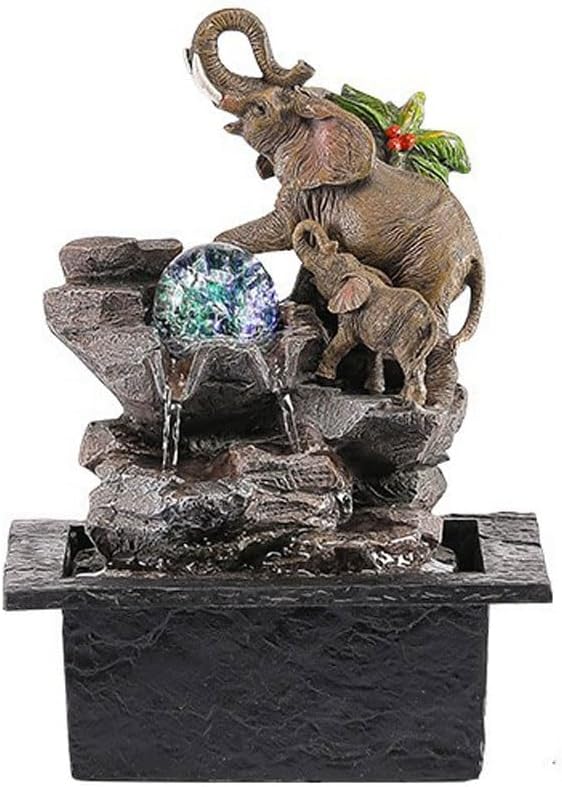 GUERNSEY Tabletop Fountain Flowing Water Ornaments Circulating Water Office Living Room Desktop Ornaments Fountain Study Coffee Table Decorations Indoor Fountain