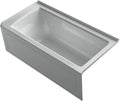 KOHLER K-1946-RA-95 Alcove Bath with Integral Apron, Tile Flange and Right Hand Drain, 60' x 30', Ice Grey