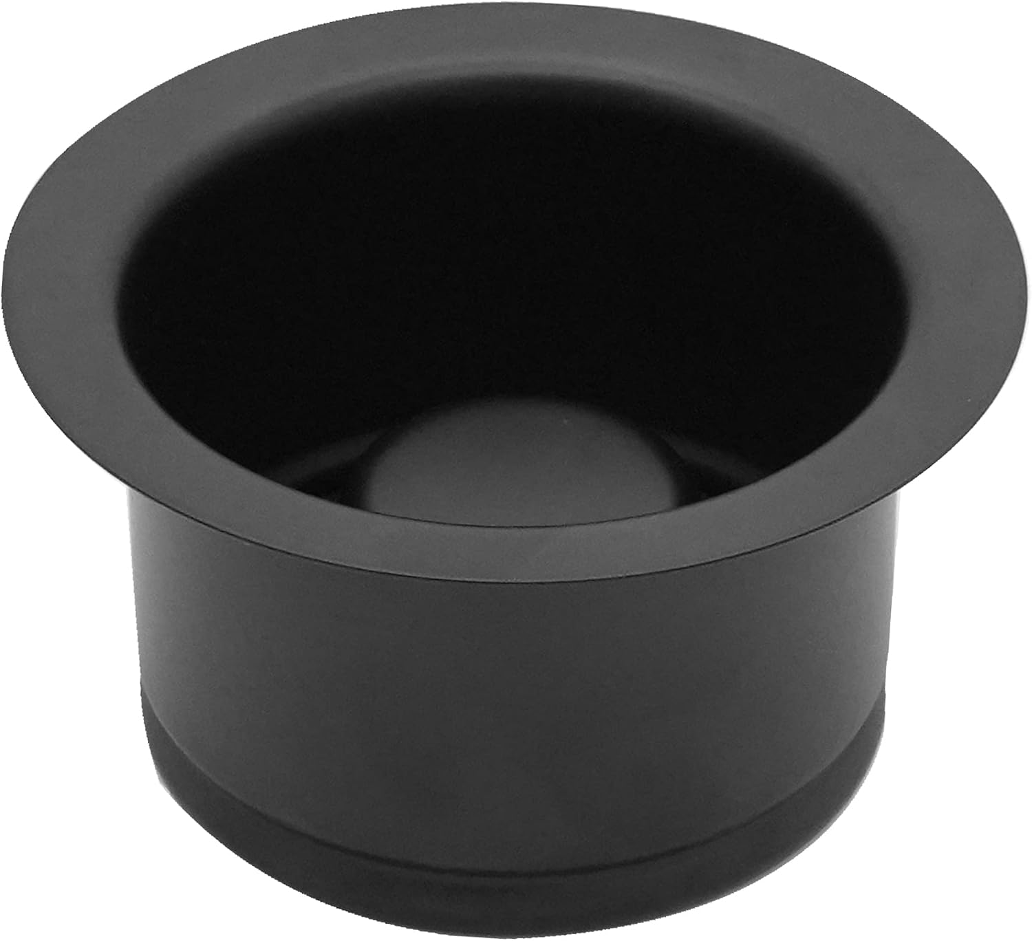 Westbrass CO2195-62 COMBO PACK 3-1/2' Wing Nut Twist Style Large Kitchen Sink Basket Strainer and Extra-Deep Collar Kitchen Sink Waste Disposal Flange with Stopper, Matte Black