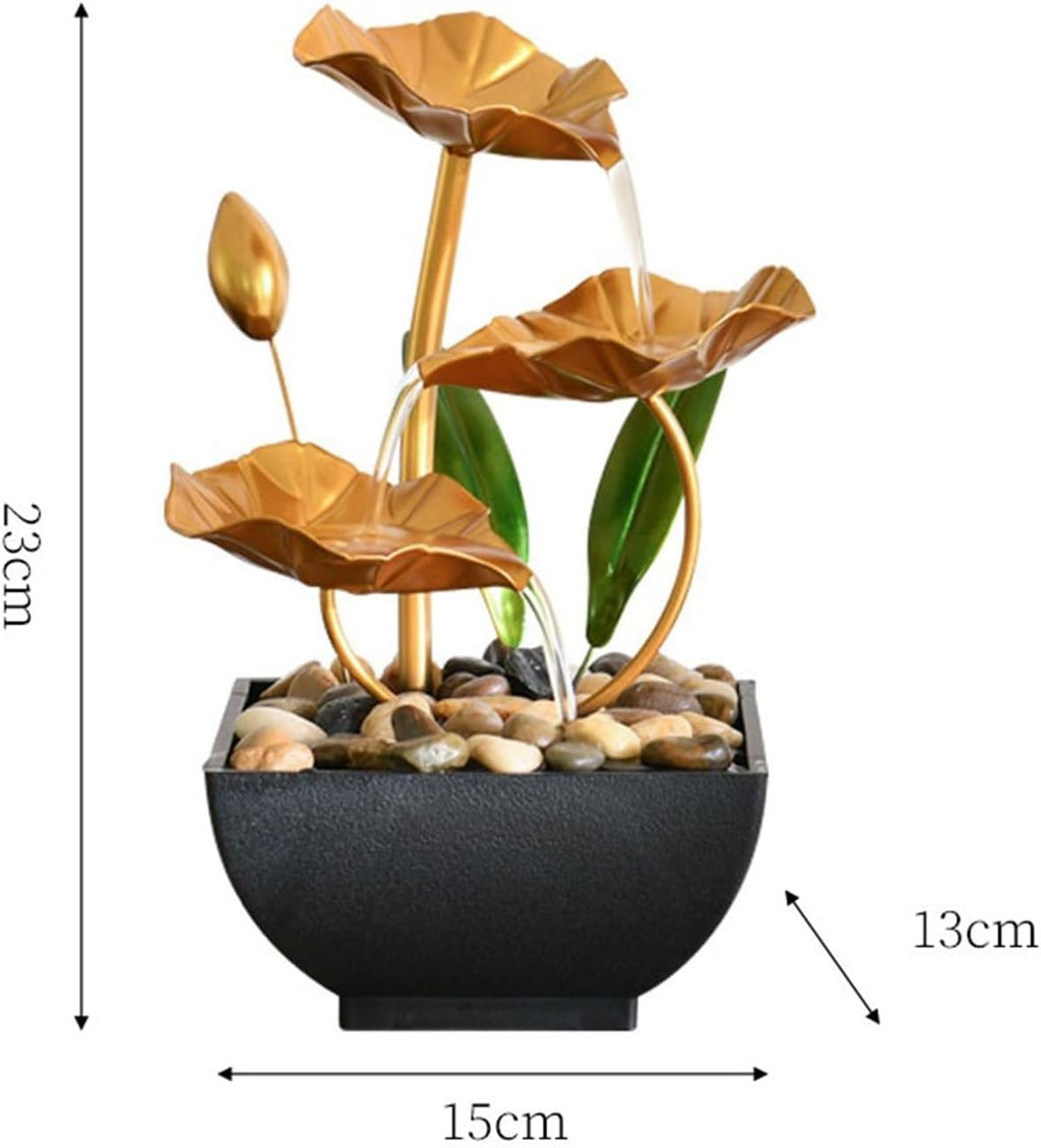 GLigeT Tabletop Fountain Circulating Water Fountain Ornaments Desktop Water Features Office Fortune-Making Decorations Living Room Circulating Fountains Water Fountain Decor