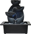 Indoor Fountain Indoor Fountain Tabletop Fountains Multi-Colored LED Lights Perfect Size for Home Office Soothing Cascading Water Sounds Tiered Desktop Features Tabletop cor (C)