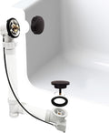 Westbrass A50P35BJ-12 1-1/2' Sch. 40 PVC 35' Cable Driven Bath Waste Kit with Ball Joint Head and Brass Trim Drain Kit, Oil Rubbed Bronze
