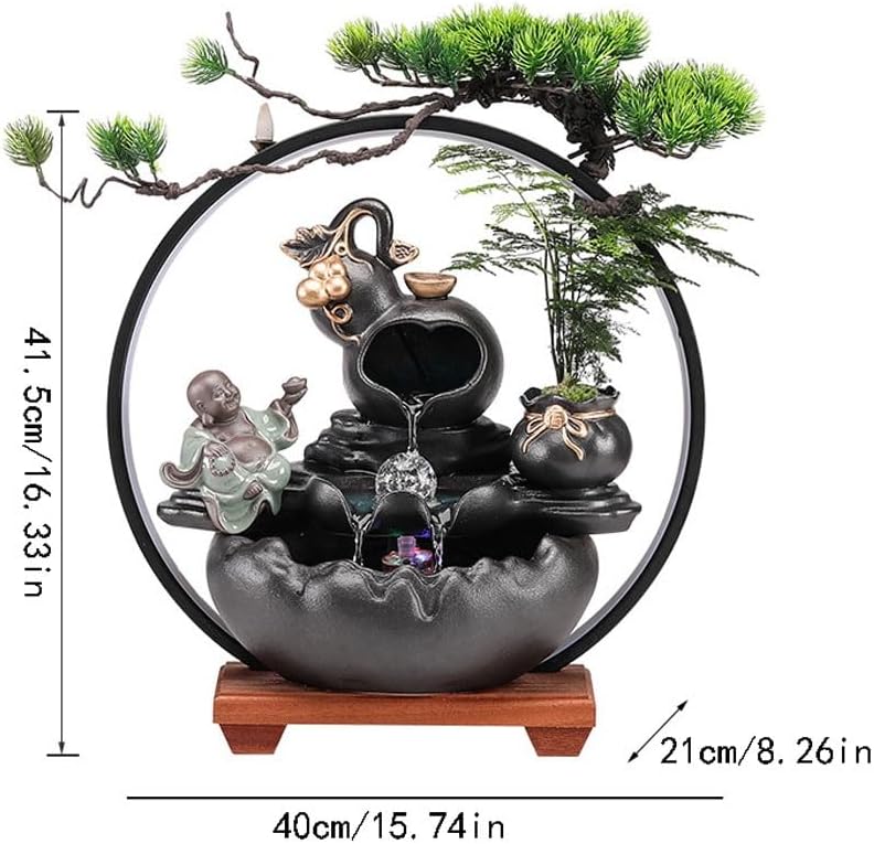 GUERNSEY Tabletop Fountain Tabletop Fountains Creative Water Ornaments Tea Room Desktop Small Fish Tank Office Circulating Water Desktop Fountain Decorations Indoor Fountain