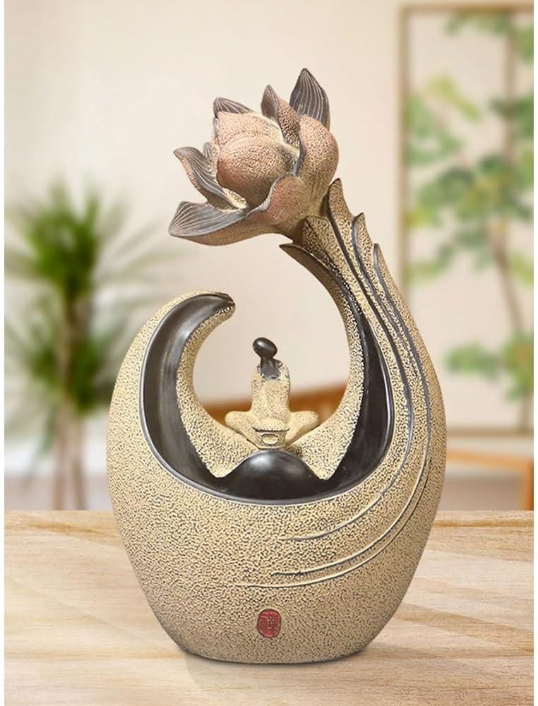 GLigeT Tabletop Fountain Zen Flowing Water Ornaments New Chinese Home Decorations Office Tea Room Desktop Fountain Landscape Circulating Water Water Fountain Decor