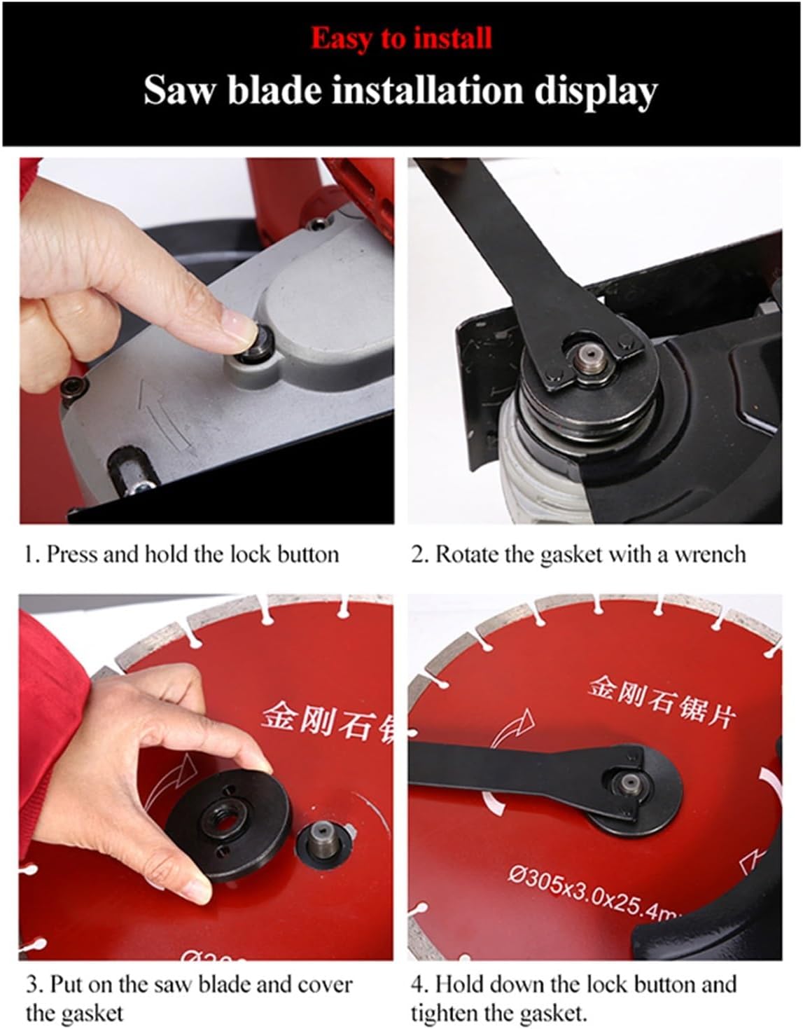 Electric Slotting Machine High Power Stone Cutting Machine Multifunctional Reinforced Concrete Cutting Machine,DIY Tools(Gold wood stone)