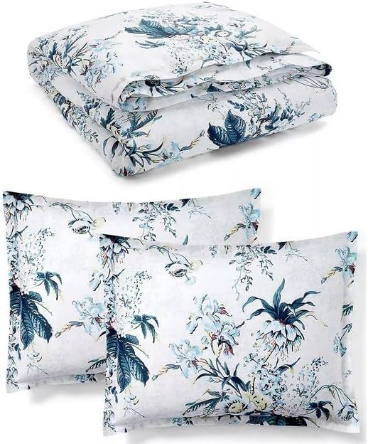 Lauren Ralph Lauren Eden Botanical Teal Blue Floral King 3 pc Comforter Set Shams